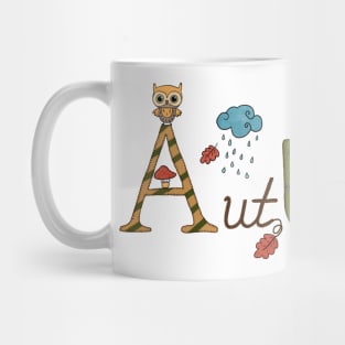 Herbstapplikation Mug